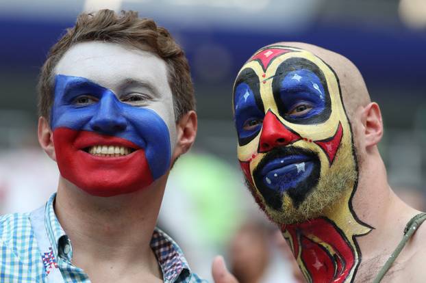 Moskva: Navijači na tribinama tijekom finalne utakmice između Francuske i Hrvatske