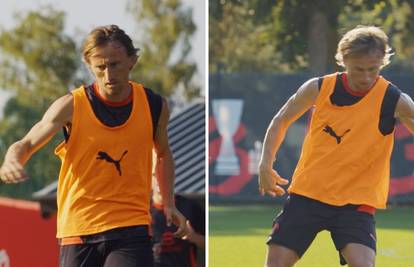 VIDEO Modrić kao Rossonero na prvom treningu. Pričao je i s Leaom koji mu nije dao desetku