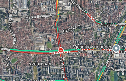 Vodič kroz prometni kaos: Ovo je sve zatvoreno oko Vjesnika! Evo kojim ulicama možete proći
