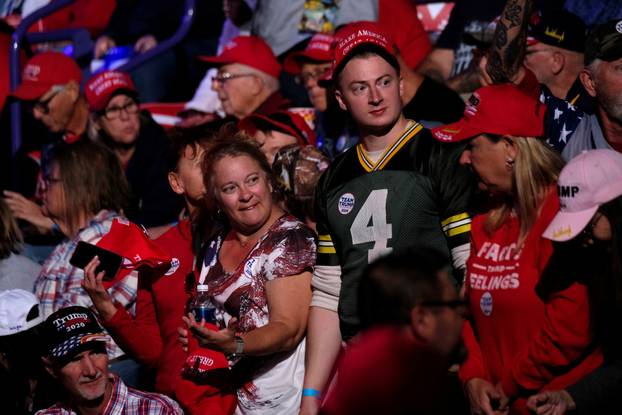 Republican presidential nominee and former U.S. President Donald Trump campaigns in Green Bay, Wisconsin
