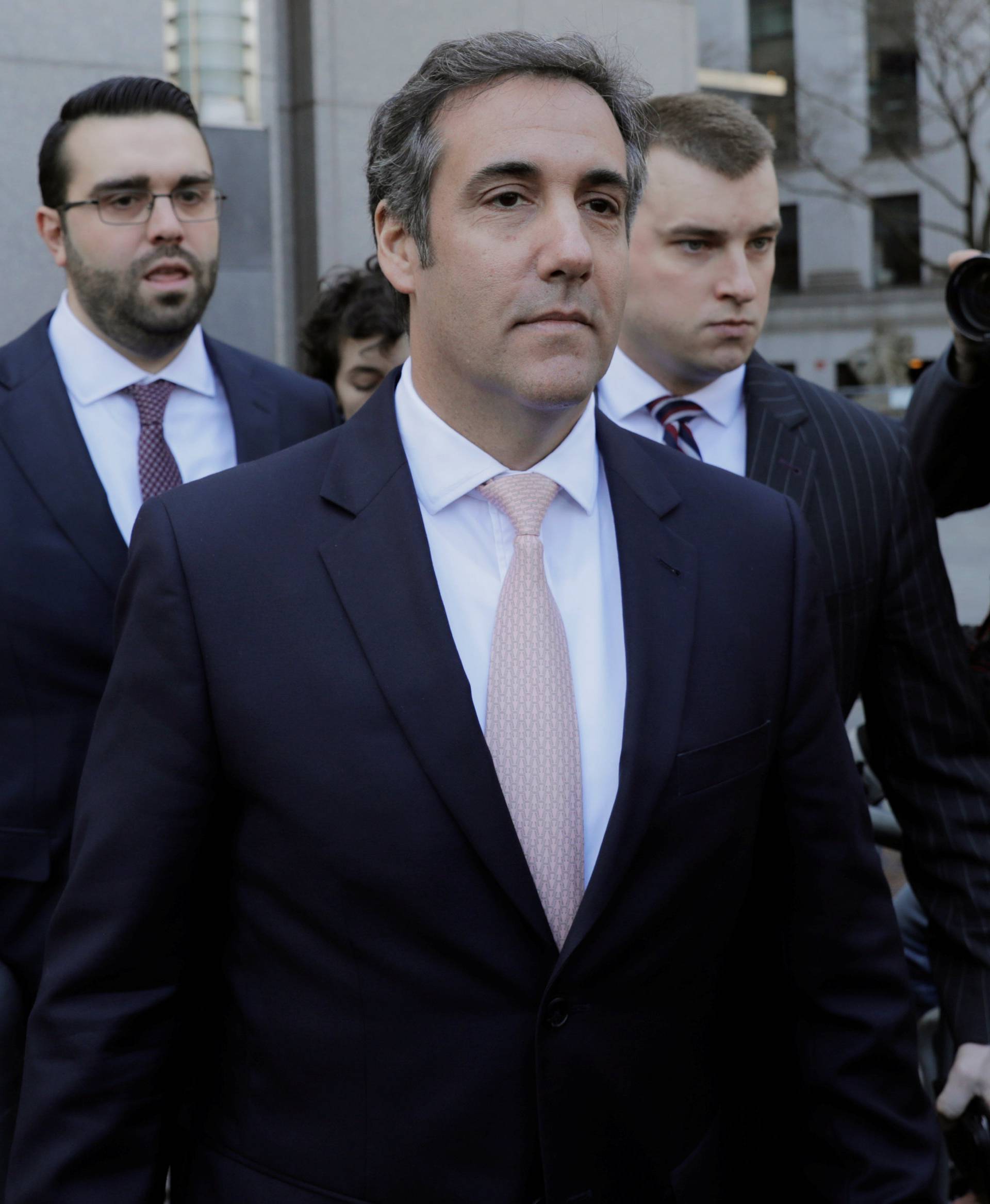 U.S. President Donald Trump's personal lawyer Michael Cohen departs federal court in the Manhattan borough of New York