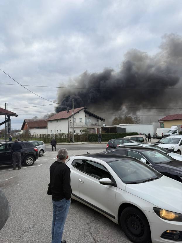 FOTO Strašne scene iz Sesveta: Požar u hali, diže se gusti dim