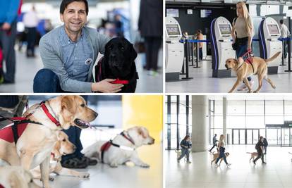 Psi pomagači na obuci prvi put na Zračnoj luci Franjo Tuđman