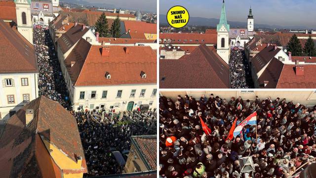 Pogledajte snimke s Lotrščaka: Prosvjednici napunili i Katarinin trg, traže odlazak Vlade i izbore