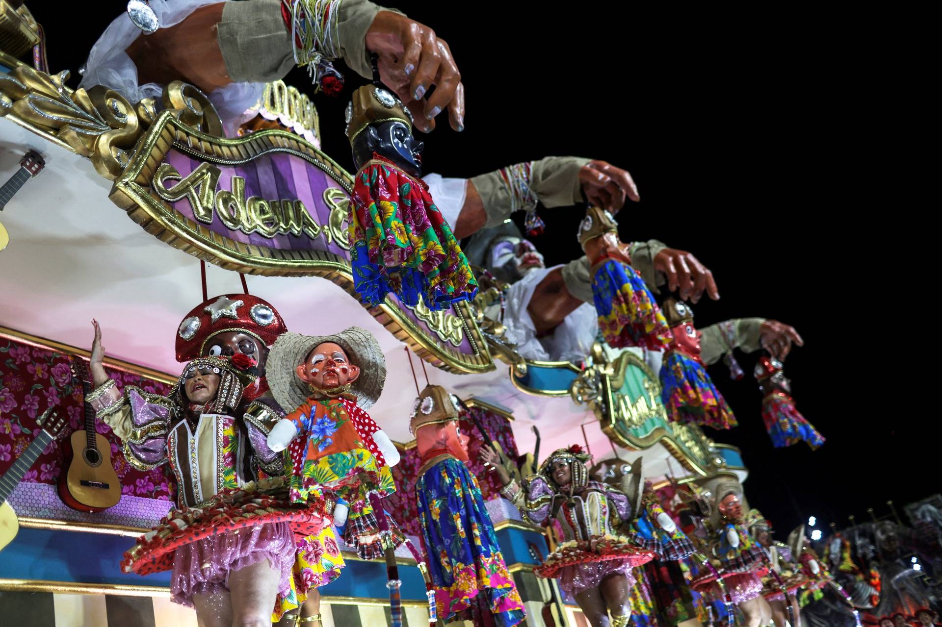 Carnival magic descends on Rio as second night of elite samba schools lights up the Sambadrome, in Rio de Janeiro