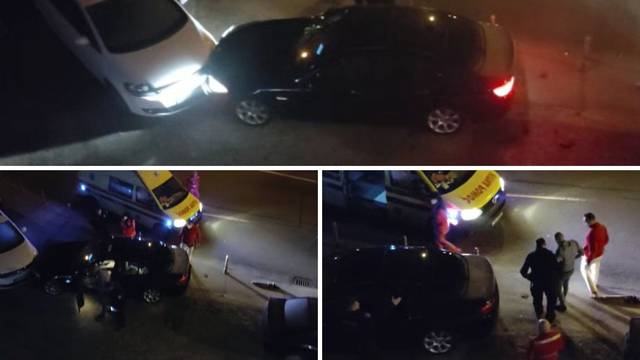 VIDEO Mrtav pijan pokosio stupić i auto, policajci ga budili: 'Alo, gasi auto. Aj otvori frende'