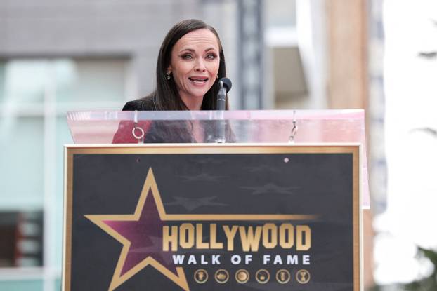 Christina Ricci unveils her star on the Hollywood Walk of Fame in Los Angeles