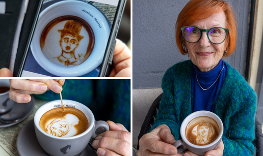Umirovljenica Marija radi &ccaron;uda u &scaron;alici kave: 'Crtam Chaplina i Lady Dianu, a klju&ccaron; je u pjenici'