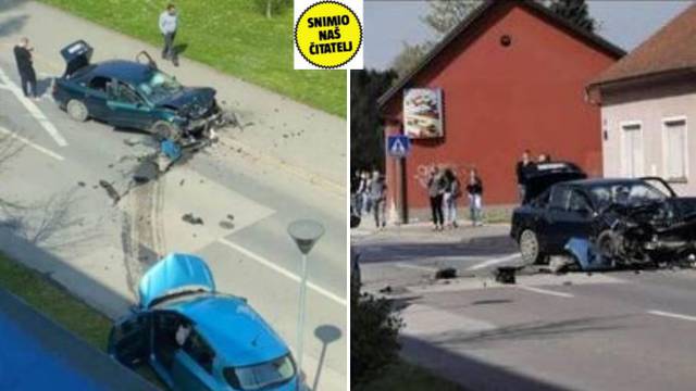 Troje ozlijeđeno u sudaru dva automobila u Varaždinu
