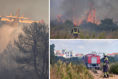 FOTO Vatrogasci se i dalje bore s vatrenom stihijom kod Zadra: 'Stigla su i dvije zračne snage'