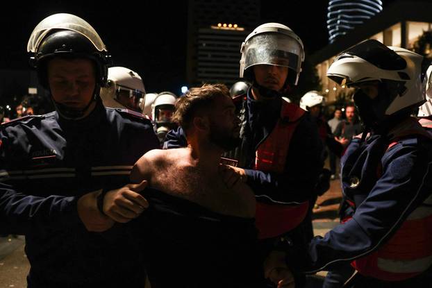 Albanian students hold anti-government protest