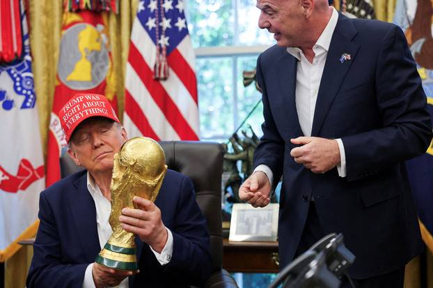 FILE PHOTO: U.S. President Trump makes an announcement on 2026 FIFA World Cup, at the White House