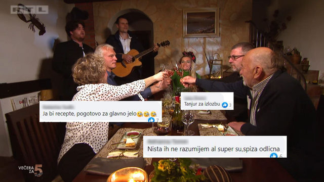 Publiku 'Večere za 5' oduševili kandidati s Korčule: 'Ništa ih ne razumijem, ali hrana je odlična'