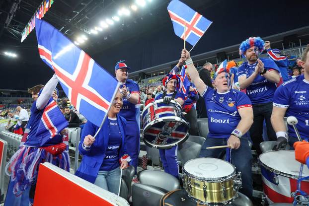 Zagreb: Atmosfera prije utakmice - IHF Svjetsko rukometno prvenstvo 2025., skupina G, 3. kolo, Slovenija - Island