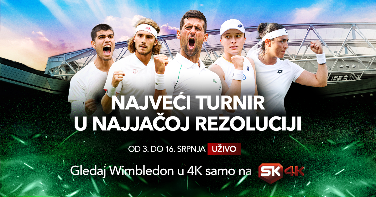 Uz Telemach na Sport Klubu Wimbledon u 4K rezoluciji i vrhunska sportska događanja