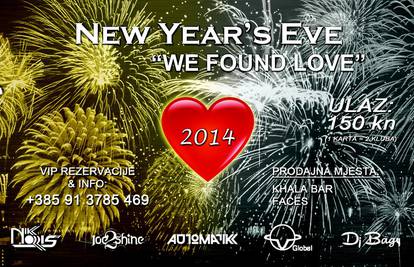 Dođite na party „We found love 2014.“  u Gallery i Faces