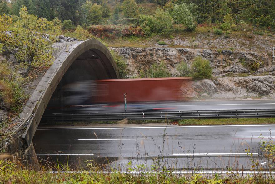 Delnice: Prijelaz za životinje Dedin na autocesti A6 Zagreb - Rijeka