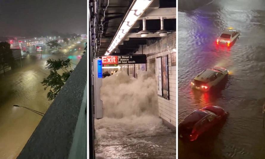 Kaos u New Yorku: Podzemna i ulice pod vodom, proglasili su izvanredno stanje zbog Ide