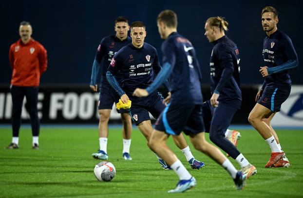 Zagreb: Trening nogometne reprezentacije prije utakmice protiv Latvije