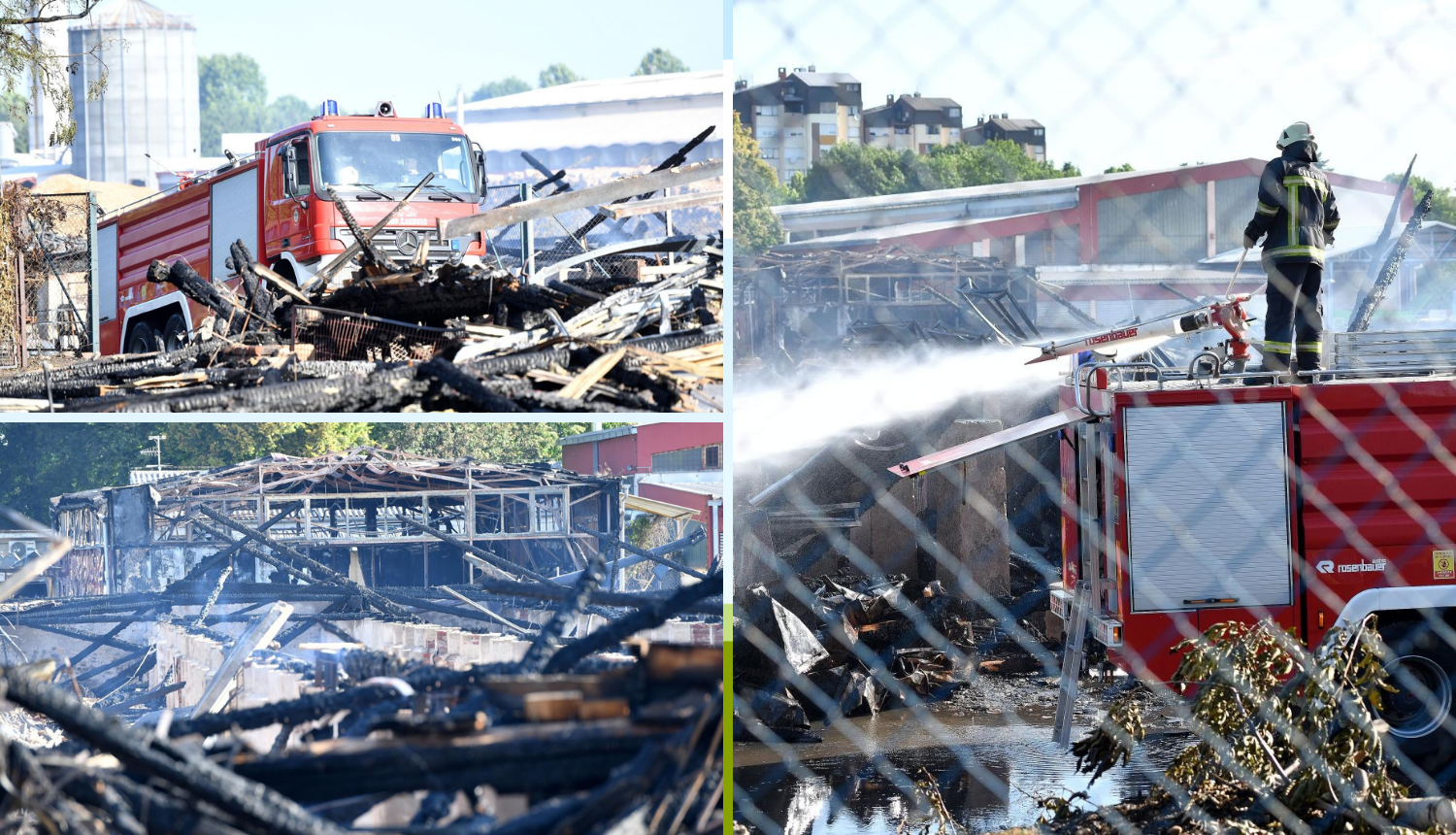 VIDEO Detalji požara u Čakovcu: Izgorjele barake, tri vatrogasca zatražila su liječničku pomoć