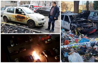 Misterij požara u Zagrebu, gore auti. Stanari u strahu:  'Vidjeli smo muškarce s kapuljačama'