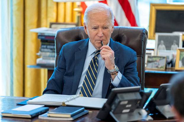 FILE PHOTO: U.S. President Joe Biden at White House in Washington