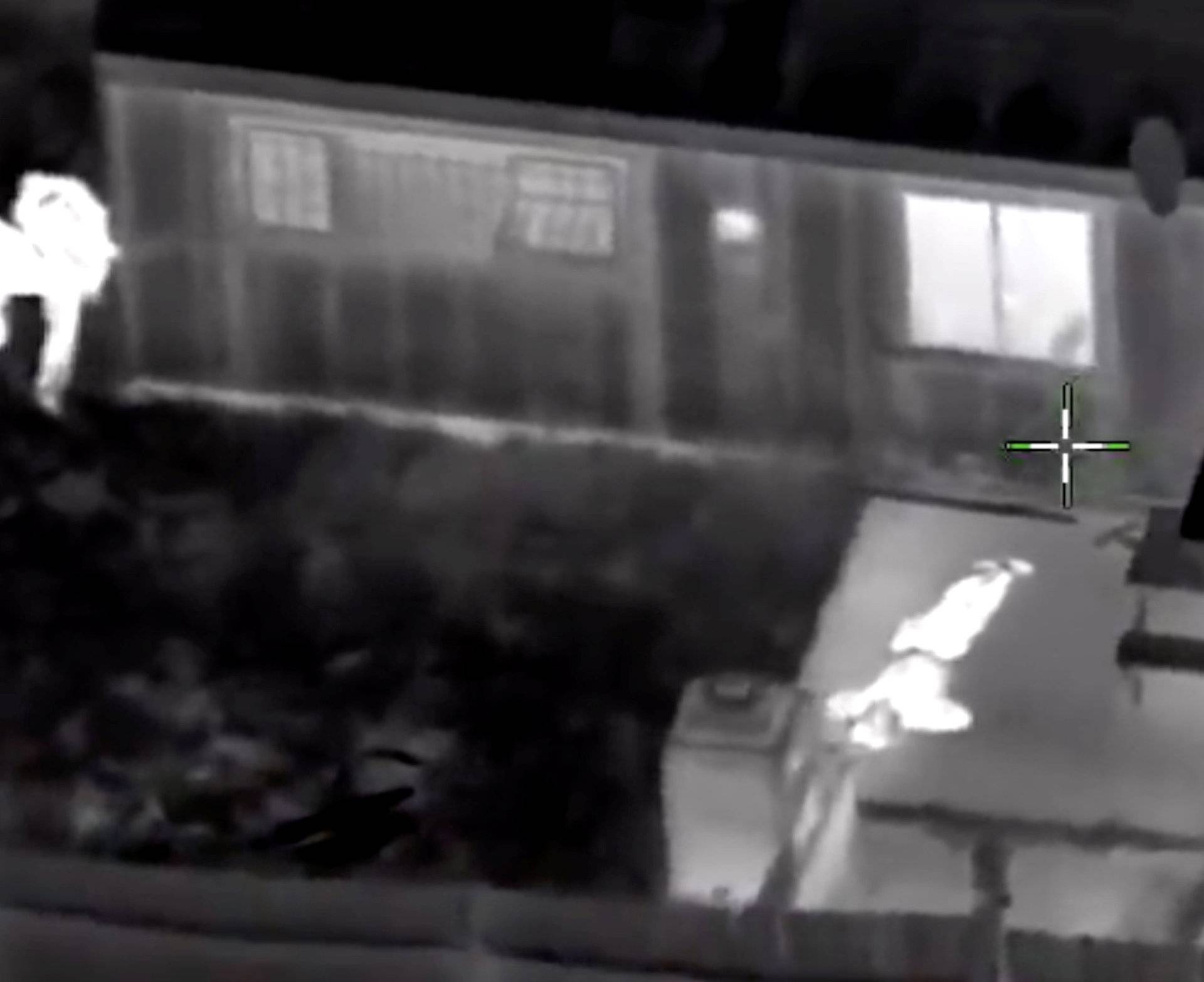 Stephon Clark is visible on the ground after two police officers shot him, in this still image captured from police aerial video by Sacramento Police Department