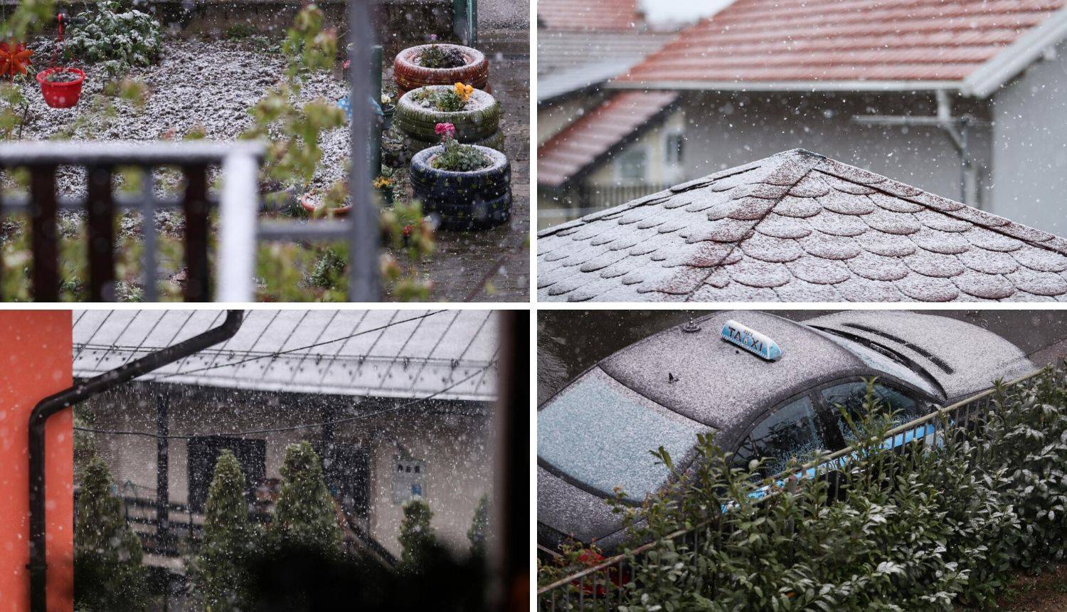 Ludo vrijeme! Jučer u Zagrebu 23 stupnja, a sada pada snijeg