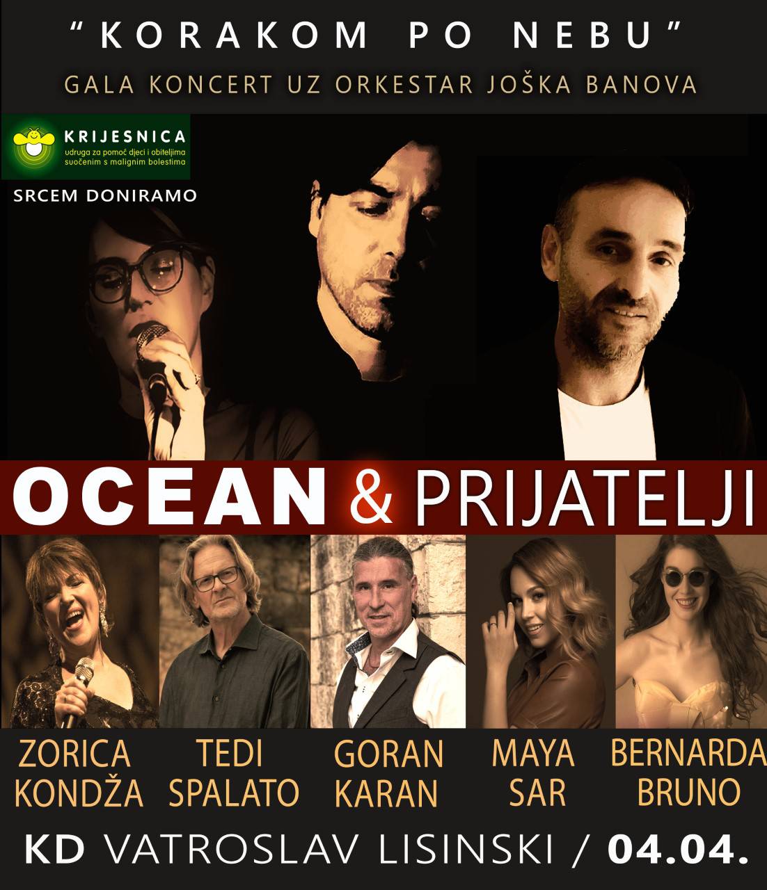 Veliki humanitarni koncert u Lisinskom okupit će brojna poznata lica s hrvatske estrade