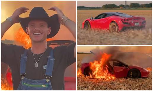 VIDEO Poznati youtuber zapalio Ferrari vrijedan 400.000 eura zbog klikova! Stigla mu policija