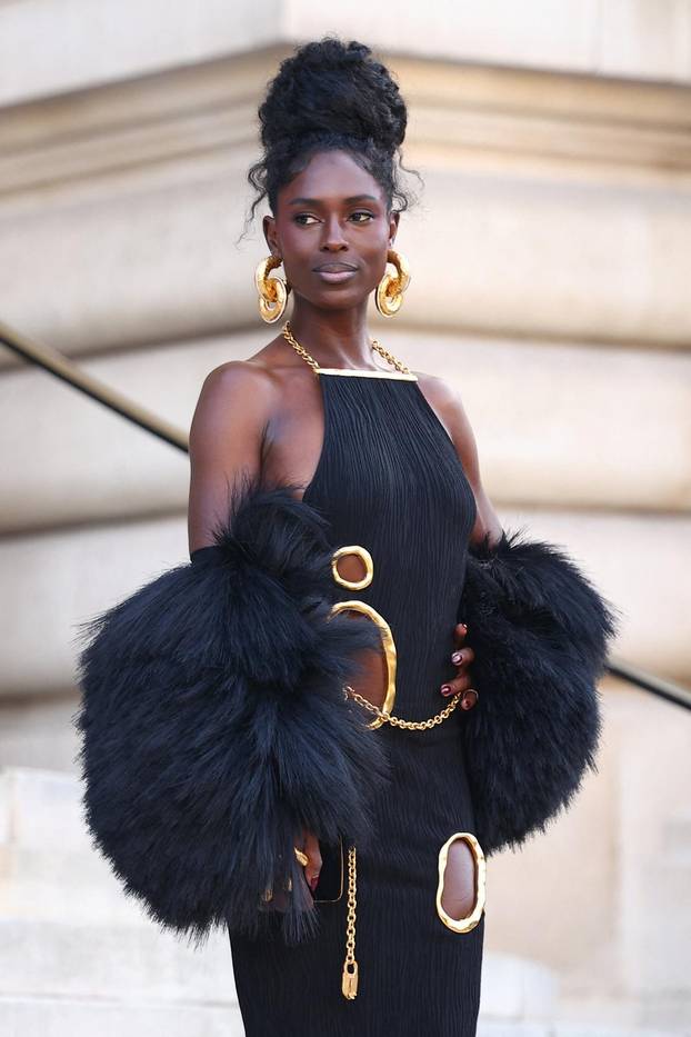 Guests at Schiaparelli Haute Couture Spring/Summer 2026 show in Paris