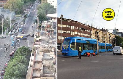 VIDEO Veliki zastoj tramvaja u Zagrebu: 'Prednji kraj je išao prema Ciboni, zadnji je izletio'