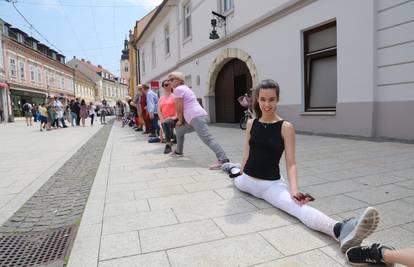 Najduža špaga u Hrvatskoj povodom organizacije Svjetskog gimnastičarskog kupa u Osijeku