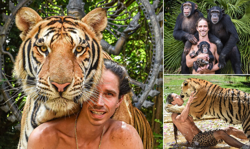 Moderni Tarzan: Tigar mu je ljubimac, a živi s čimpanzama