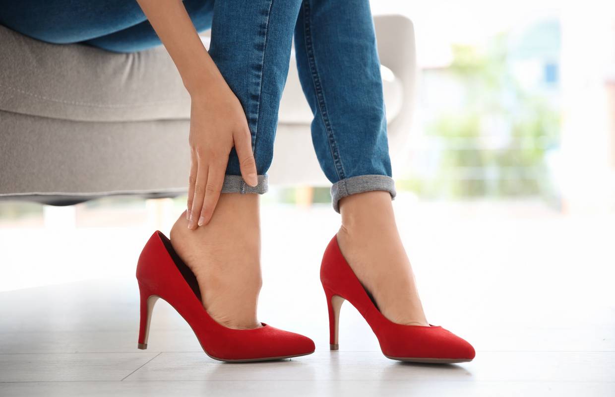 Taking off shoes