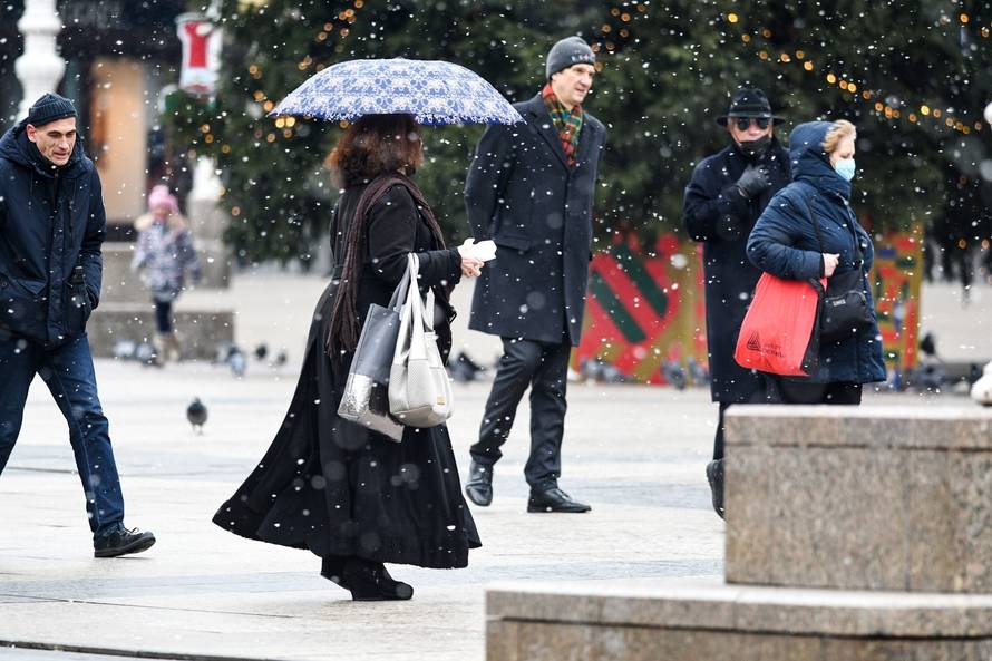 Zagreb: Snijeg u centru grada