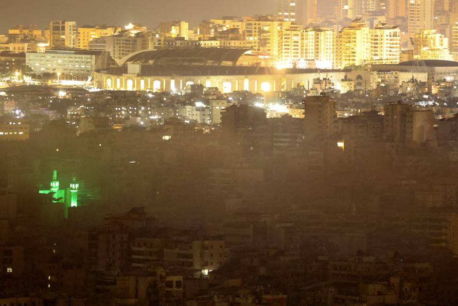 Smoke rises from Beirut's southern suburbs following an Israeli strike