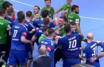 VIDEO Umalo opća tučnjava rukometaša Zagreba i Nexea! Gojun poručio: 'Vidimo se vani'