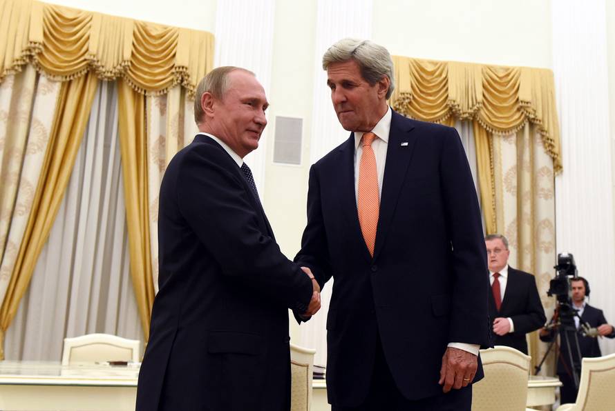 Russian President Putin meets with U.S. Secretary of State Kerry in Moscow