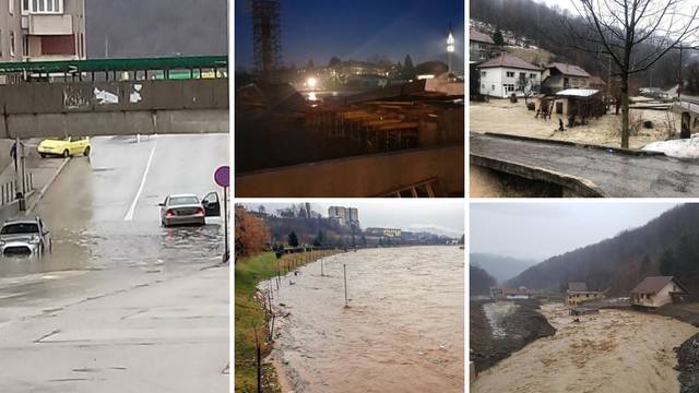 Dramatično u BiH: Poplavljene kuće i ceste, srušio se i most...