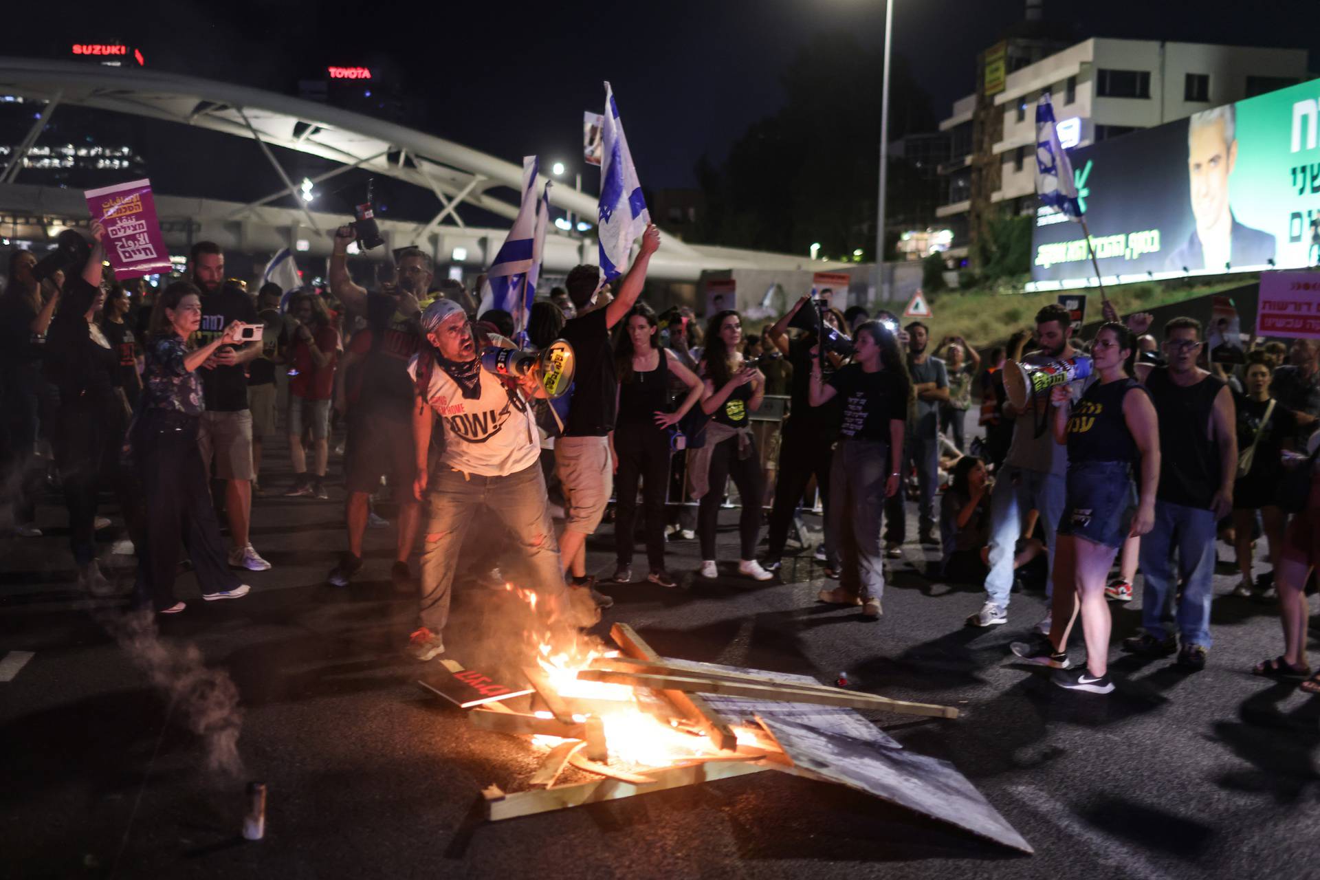 Israeli-Palestinian conflict - Protests in Tel Aviv