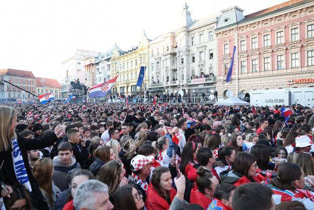 Zagreb: Svečani doček rukometaša nakon osvojenog srebra na Svjetskom prvenstvu