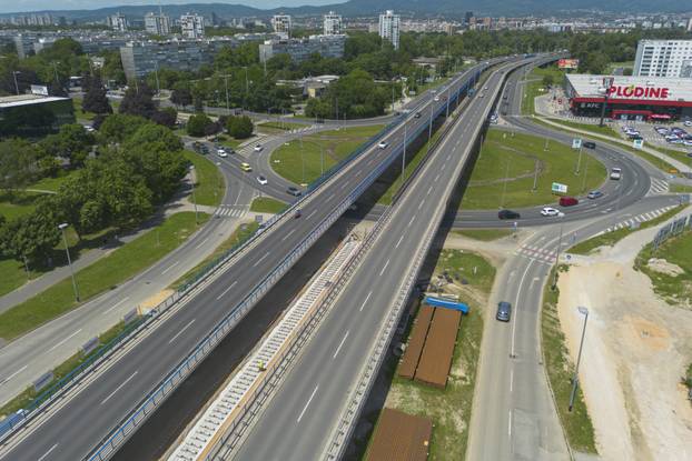 Zagreb: Radovi u Sarajevskoj snimljeni iz zraka