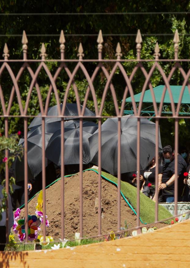 Mourners attend funeral for body believed to be ‘El Mencho’, in Zapopan