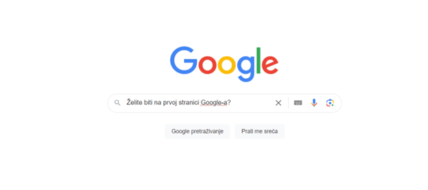 Želite biti na prvoj stranici Google-a?