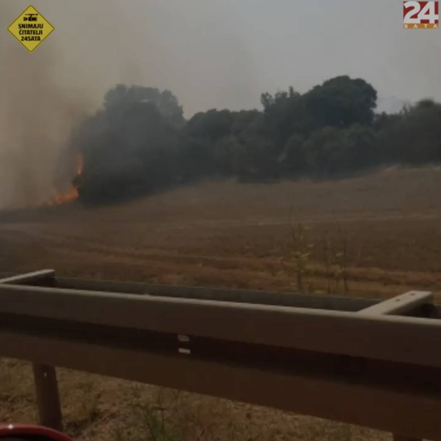 Lokalizirali požar koji je jučer planuo kod Vrpolja: Vatrogasci dežurali na terenu cijelu noć