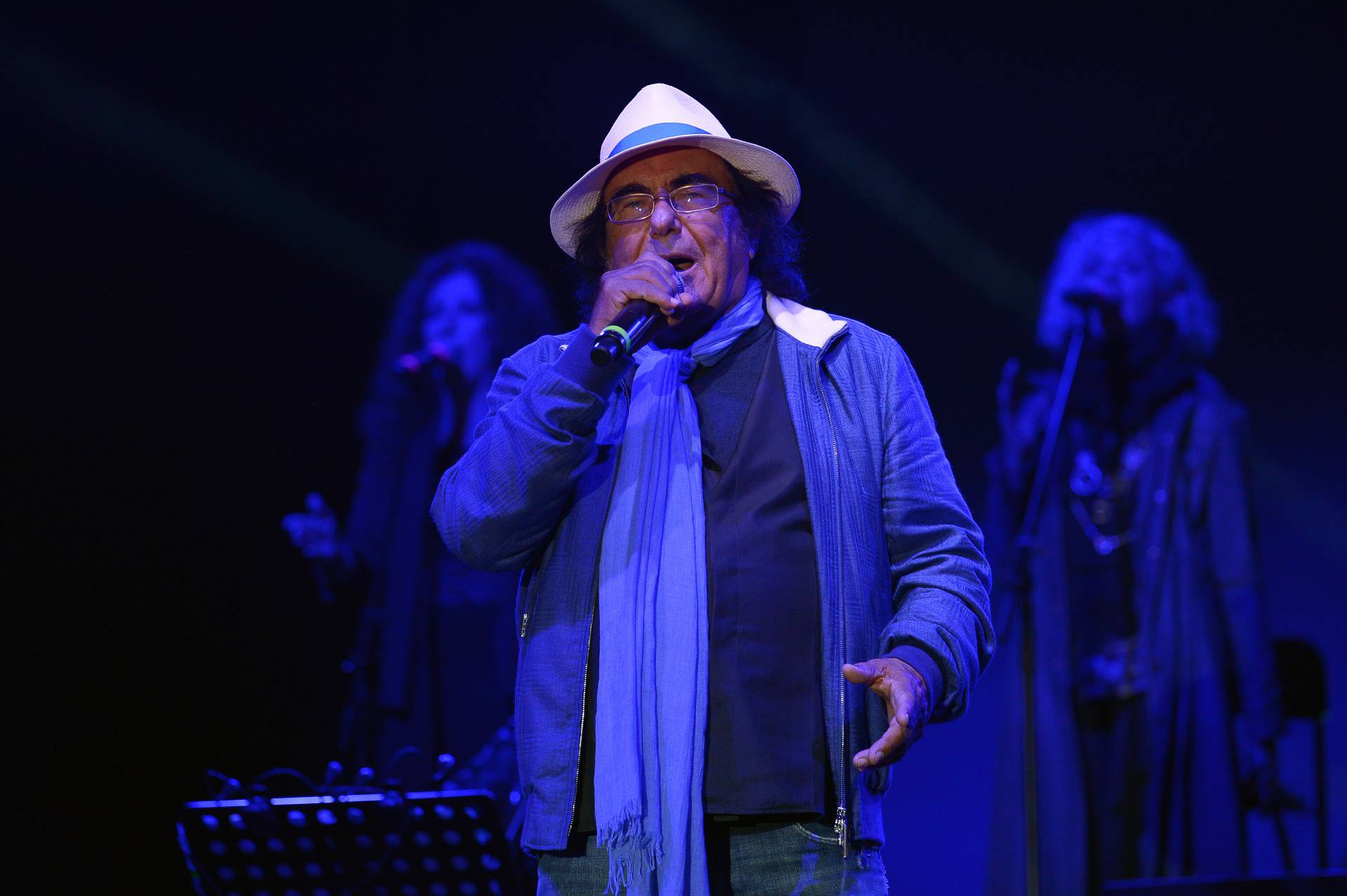 The singer Al Bano Carrisi during the concert at the 12th World Chili Pepper Fair