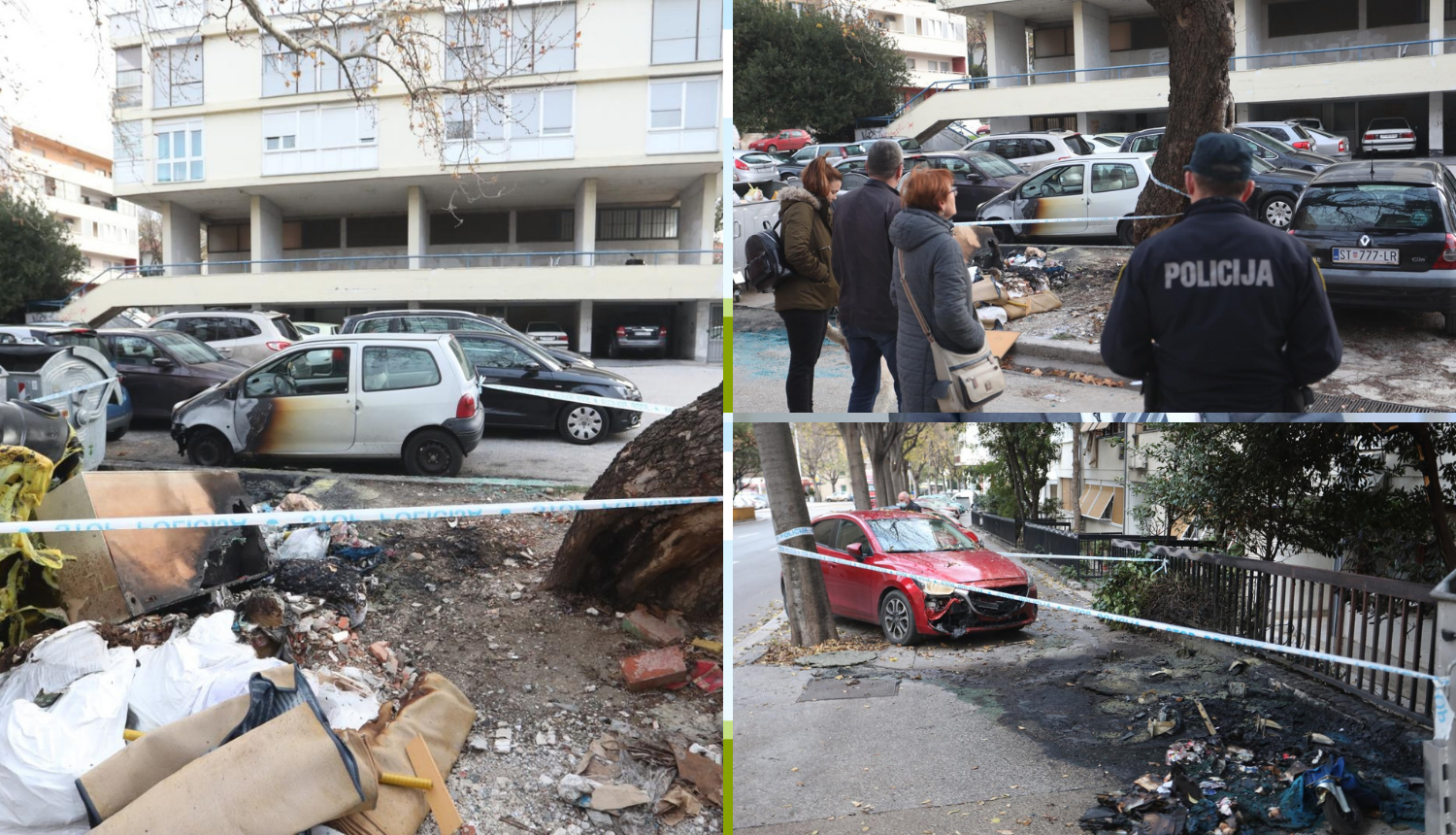U Splitu gorjeli kontejneri, vatra je oštetila i tri automobila...