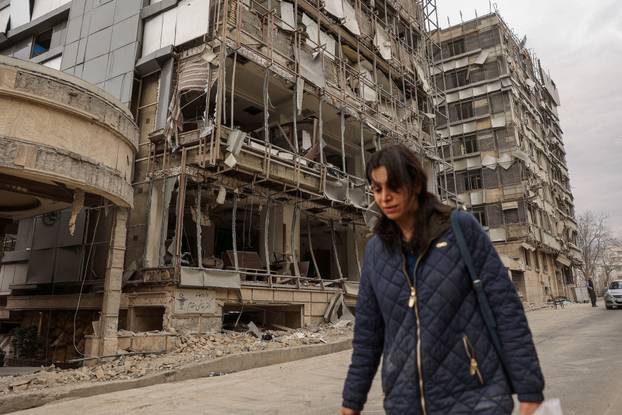 Aftermath of an Israeli and the U.S. strike on Gandhi Hotel Hospital, in Tehran