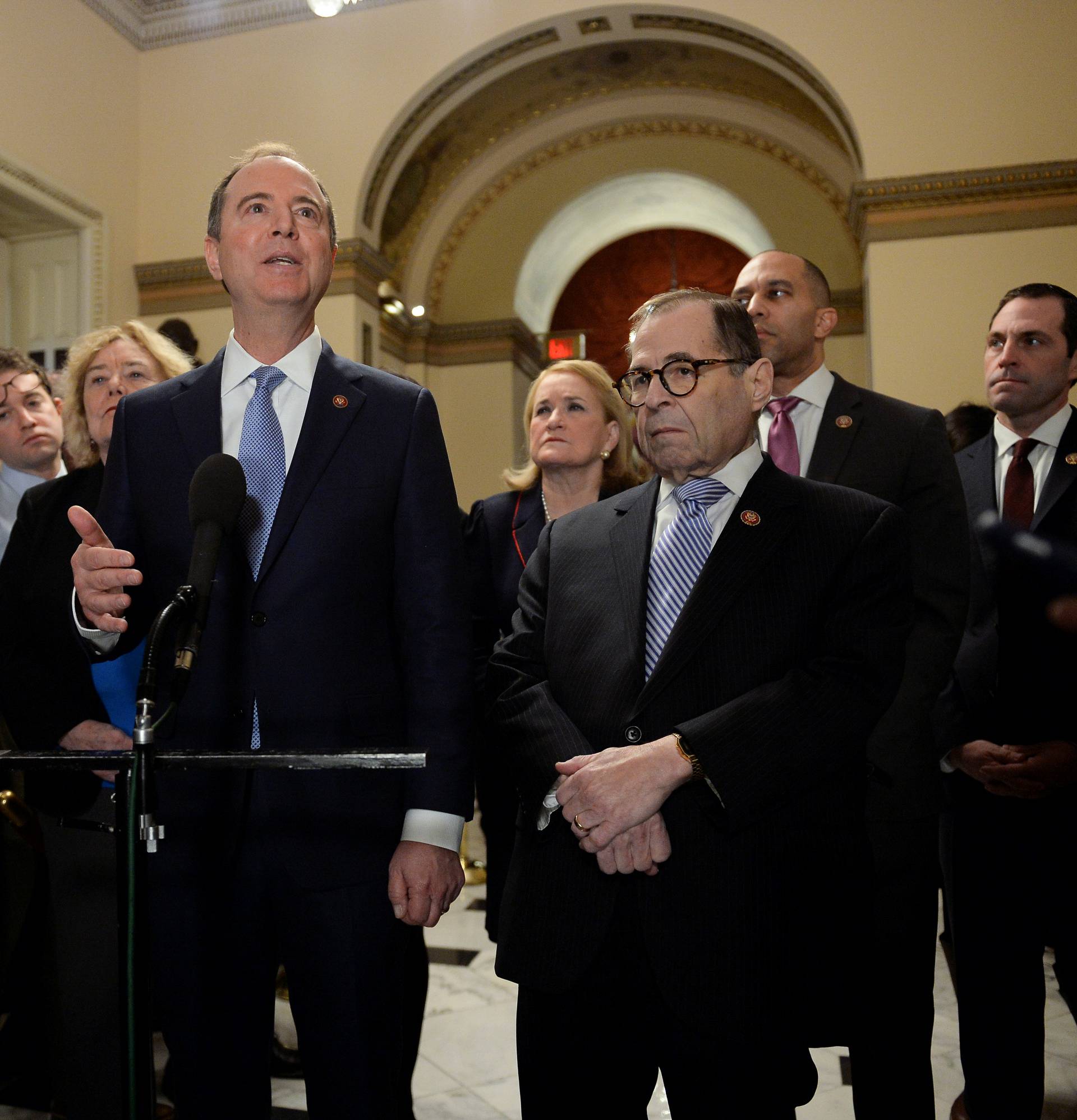 News conference on rules for Senate impeachment trial of U.S. President Trump in Washington